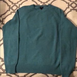 JCREW Crewneck blue green jcrew wool sweater.